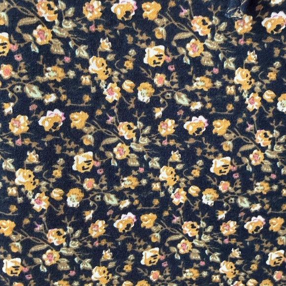 SHEIN Navy and Tan Floral Blouse - Picture 4 of 4